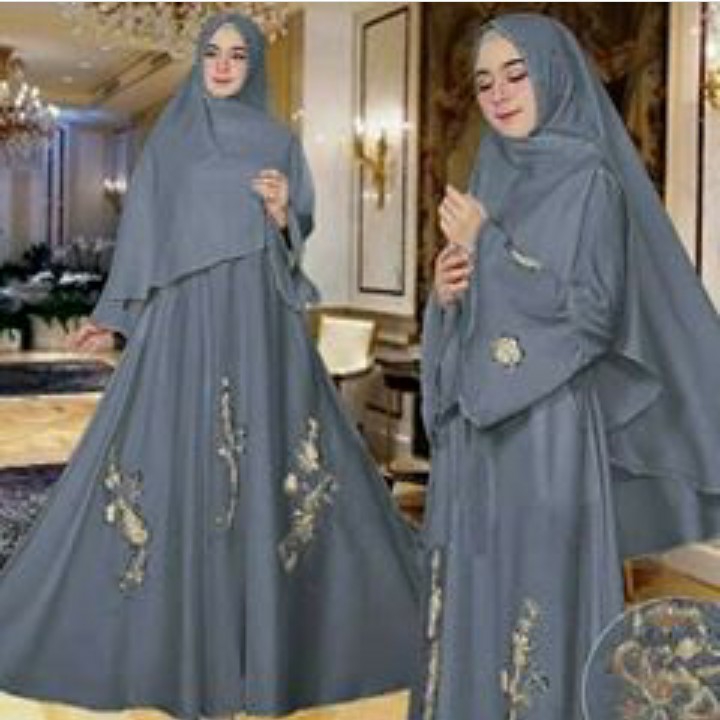 BUSANA MUSLIM ELFATA SYARI - WARNA SILVER