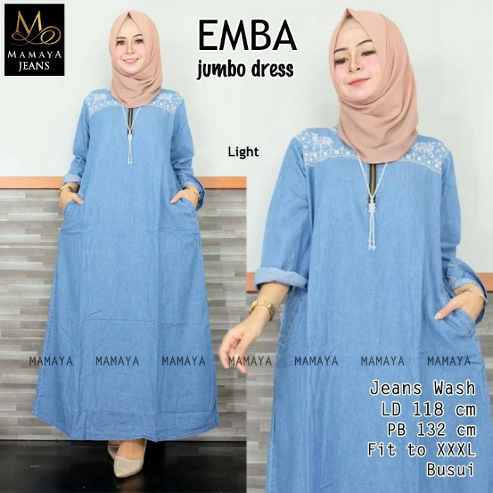 BUSANA MUSLIM EMBA JUMBO DRESS