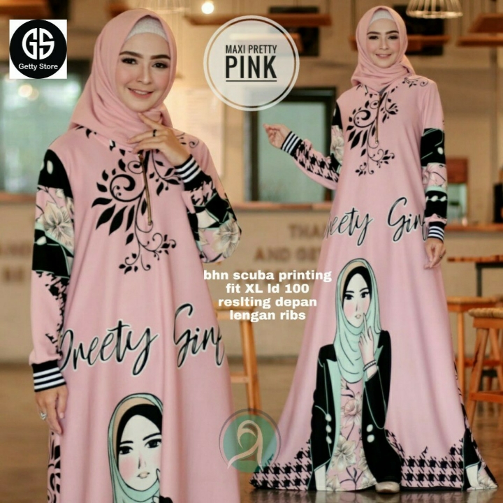 BUSANA MUSLIM MAXI PRETTY PINK