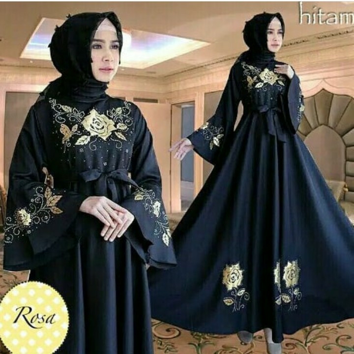 BUSANA MUSLIM ROSA - WARNA HITAM