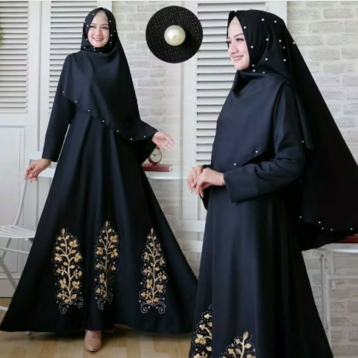 BUSANA MUSLIM THALIA - WARNA BLACK