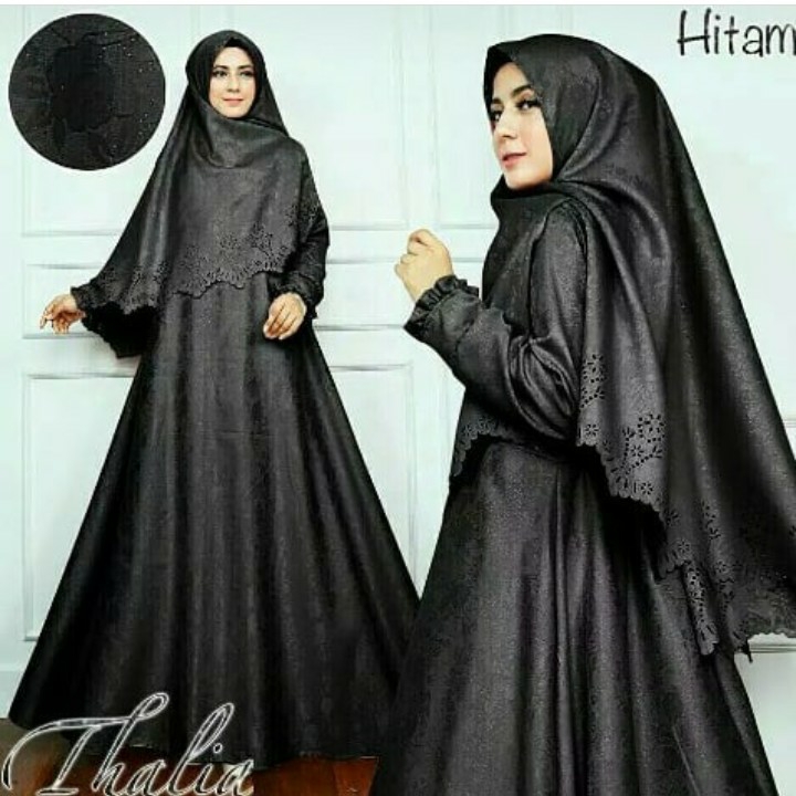 BUSANA MUSLIM THALIA - WARNA HITAM