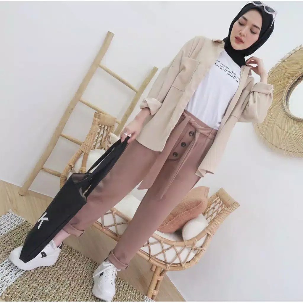 BUTTON PANTS CELANA BAHAN 2