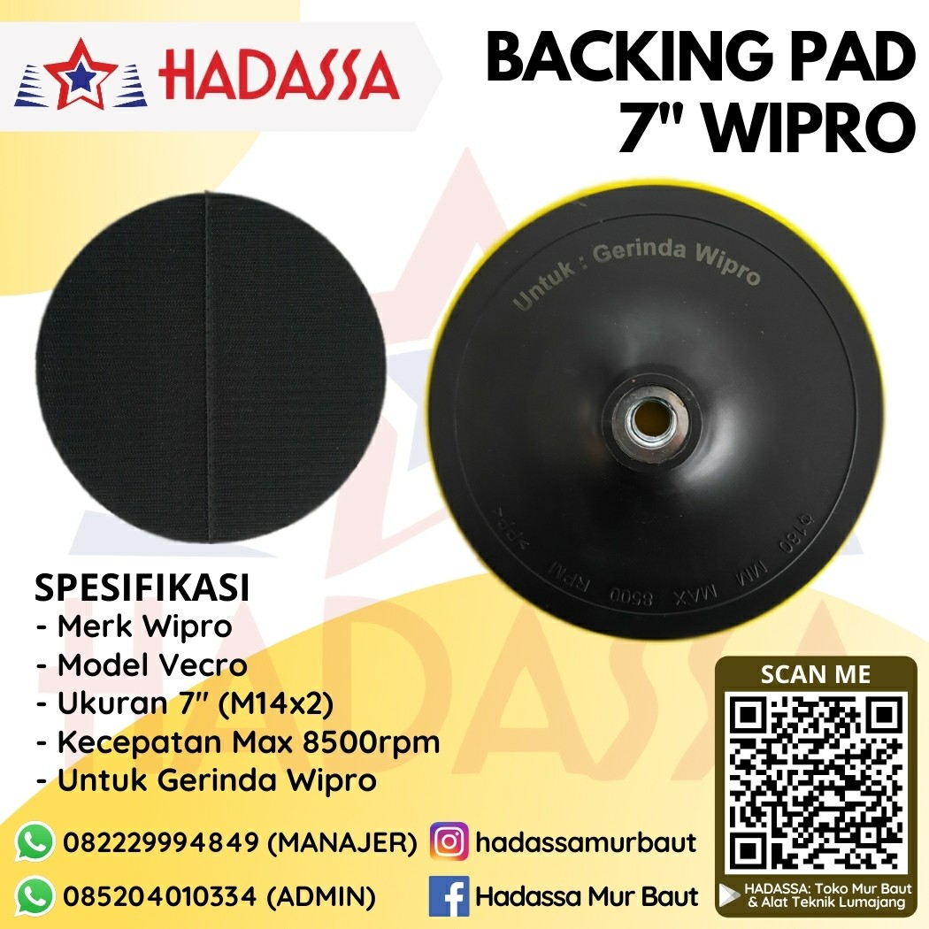 Backing Pad 7Inch Wipro