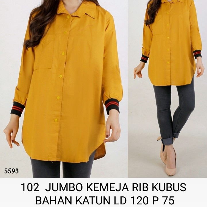 Baju 102  JUMBO KEMEJA RIB KUBUS