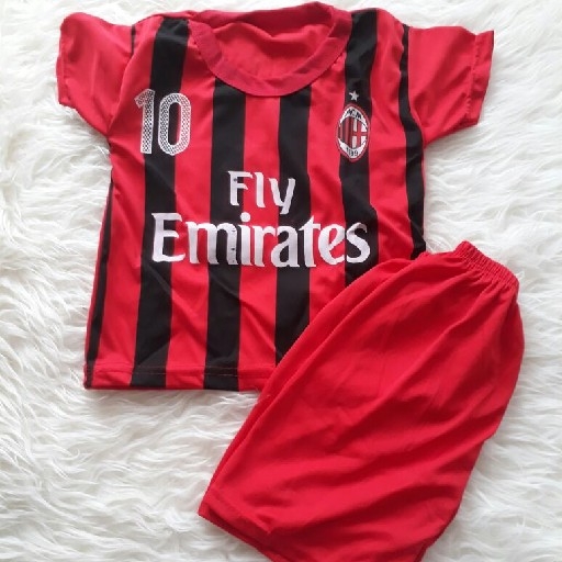 Baju Bola Anak Ac Milan 1-5 Thn