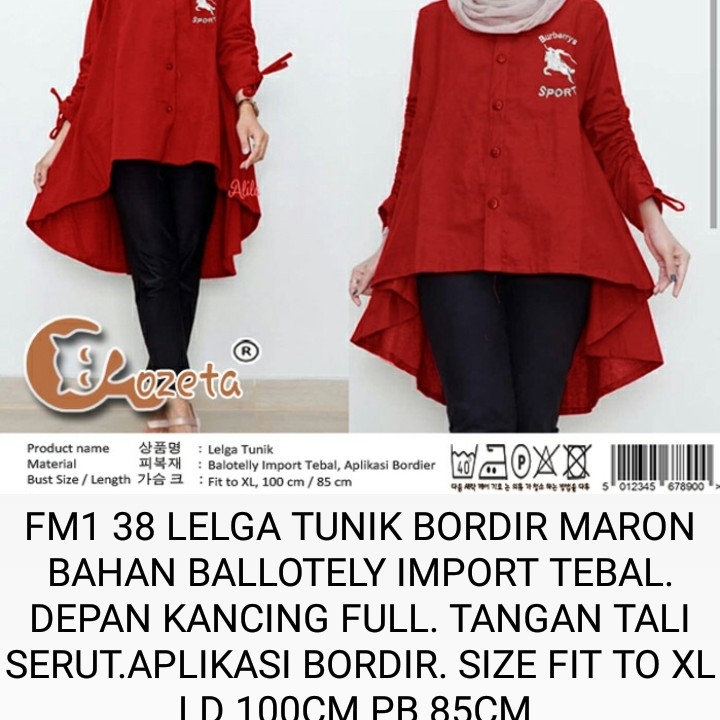 Baju FM1 38 LELGA TUNIK BORDIR