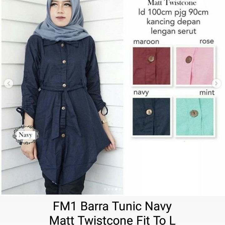 Baju FM1 Barra Tunic Navy