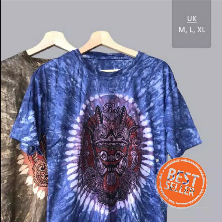 Baju Kaos Motif Barong Oval Khas Bali TIE DYE 2