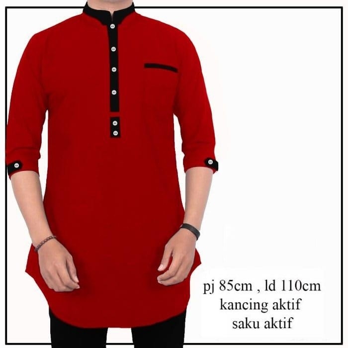 Baju Koko Zayn Merah