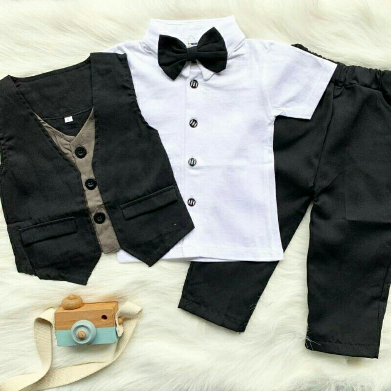 Baju Kondangan Anak baju Texudo anak set