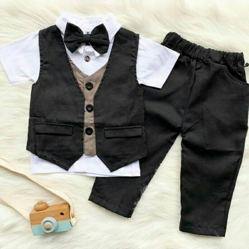 Baju Kondangan Anak baju Texudo anak set 3