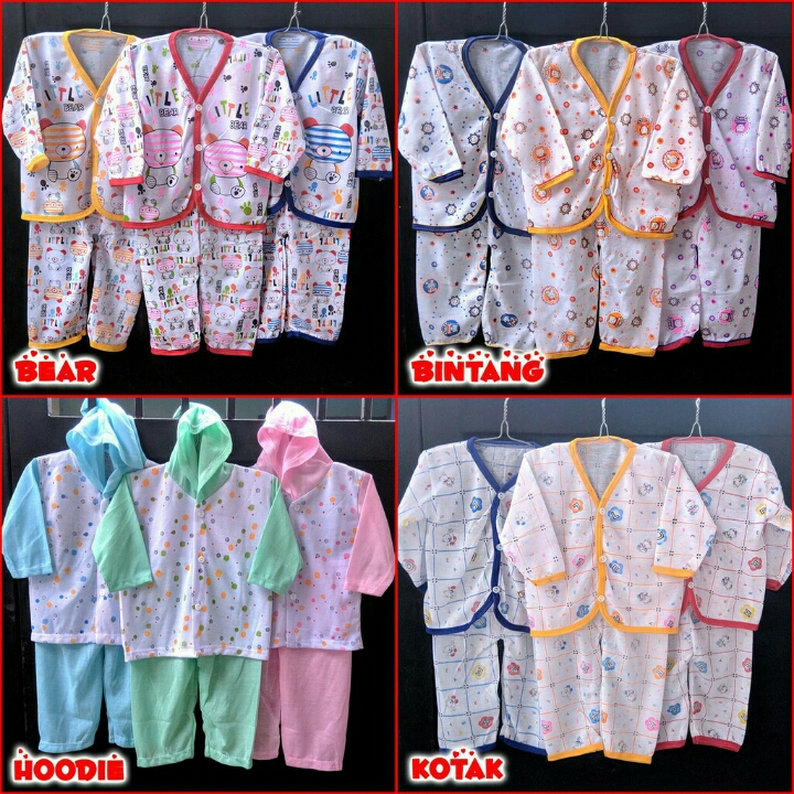 Baju Tidur Piyama Bayi Laki Newborn 0-6 bulan 2