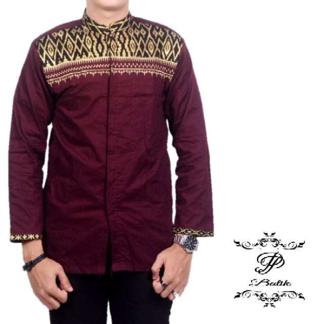 Baju muslim modern motif batik  2