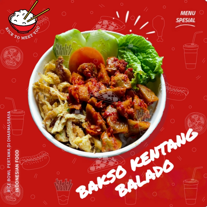 Bakso Kentang Balado