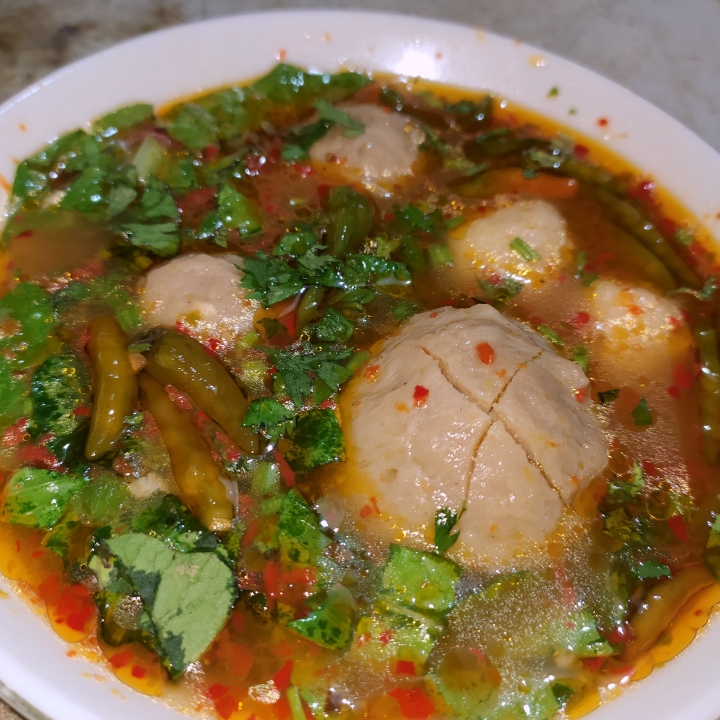 Bakso Urat Daging Sapi Kuah Mercon