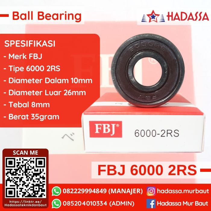 Ball Bearing FBJ 6000 2RS