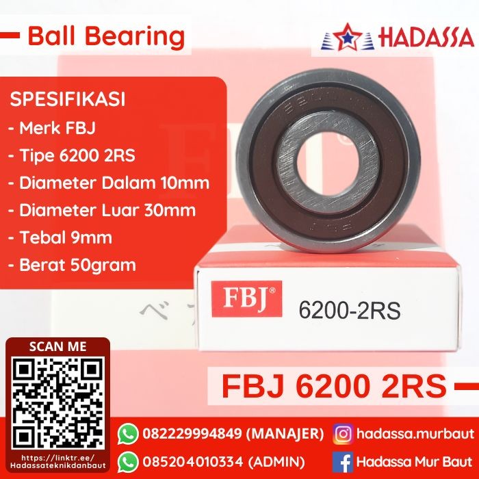 Ball Bearing FBJ 6200 2RS