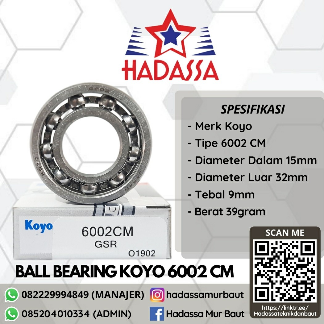 Ball Bearing Koyo 6002 CM