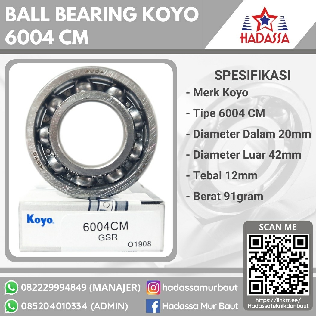 Ball Bearing Koyo 6004 CM