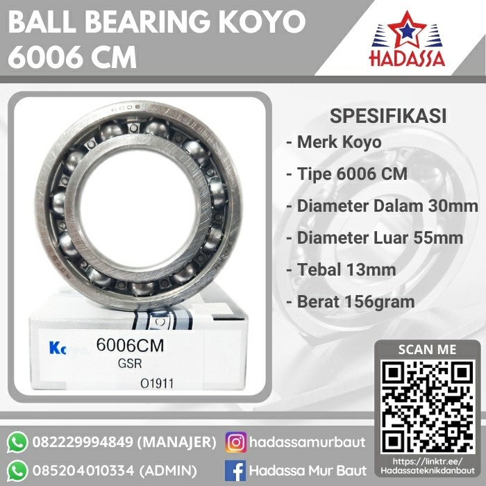 Ball Bearing Koyo 6006 CM