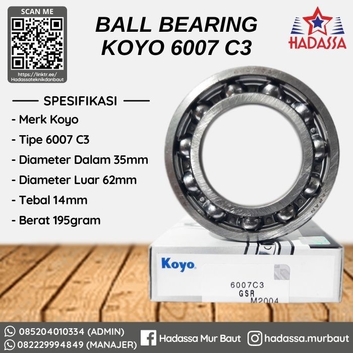 Ball Bearing Koyo 6007 C3