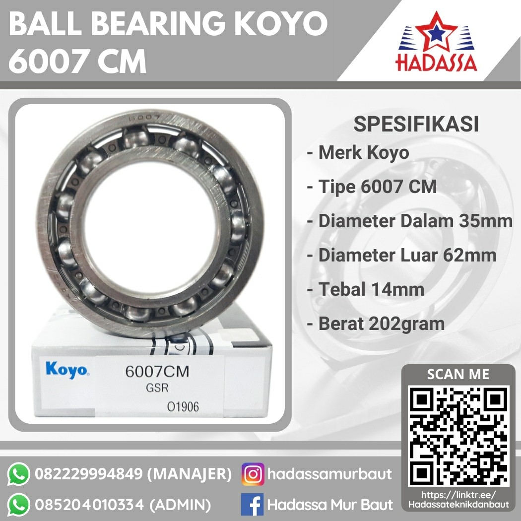 Ball Bearing Koyo 6007 CM