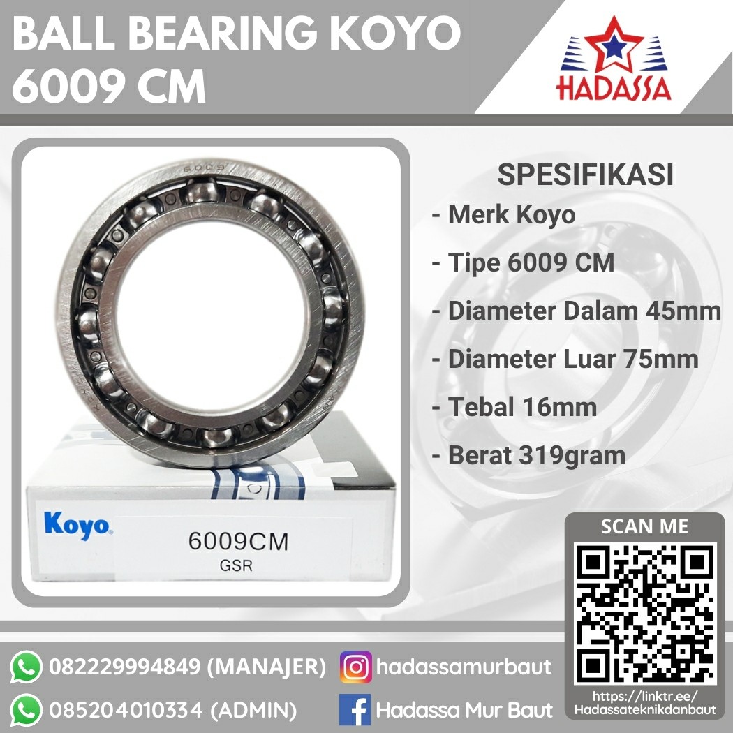 Ball Bearing Koyo 6009 CM