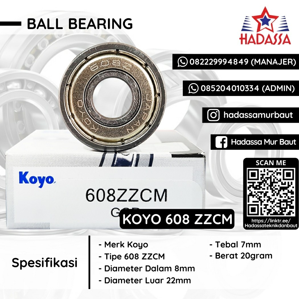 Ball Bearing Koyo 608 ZZCM