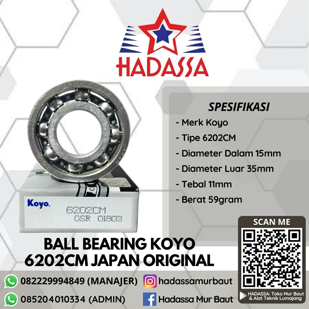 Ball Bearing Koyo 6202CM Japan Original