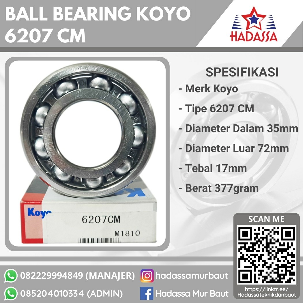 Ball Bearing Koyo 6207 CM