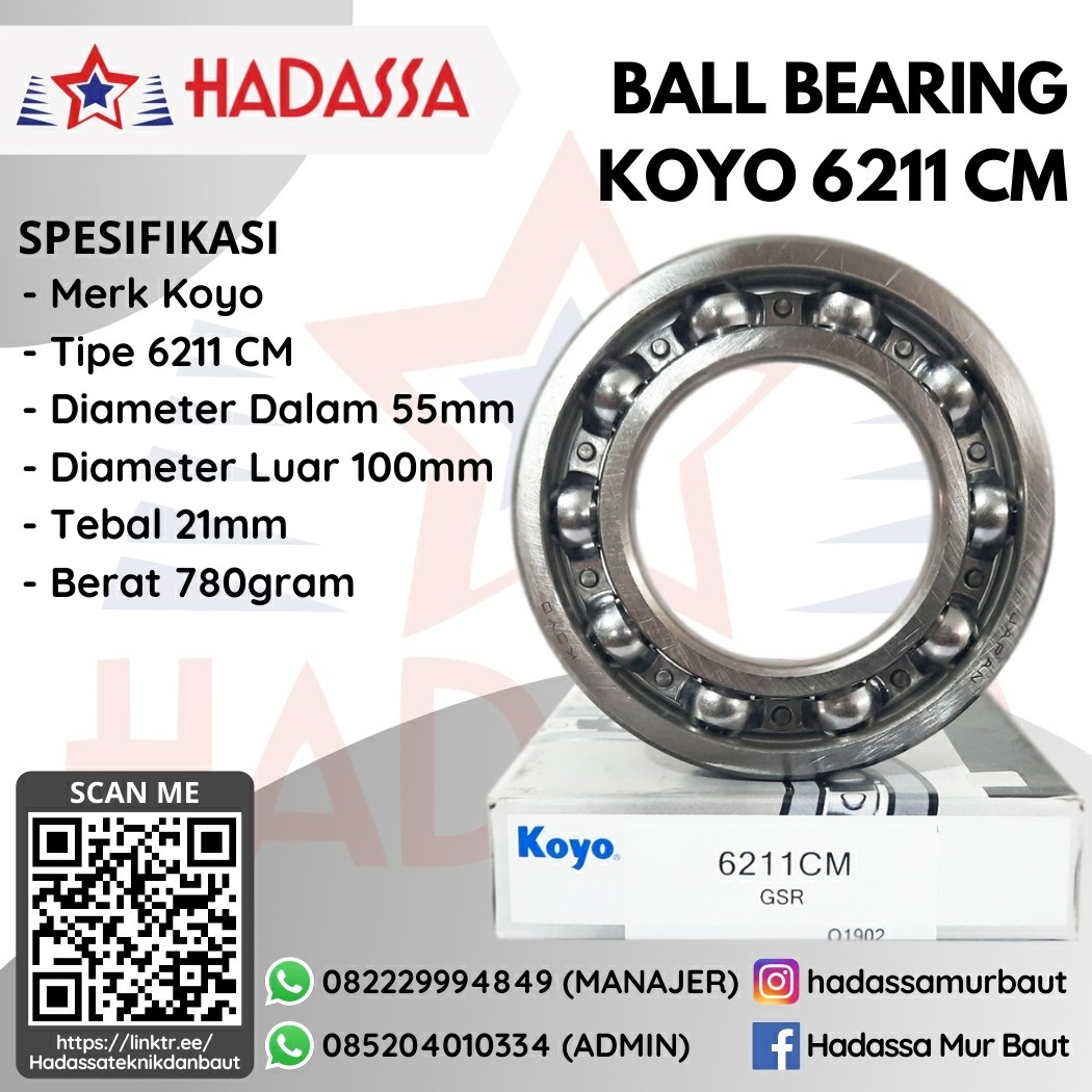 Ball Bearing Koyo 6211 CM