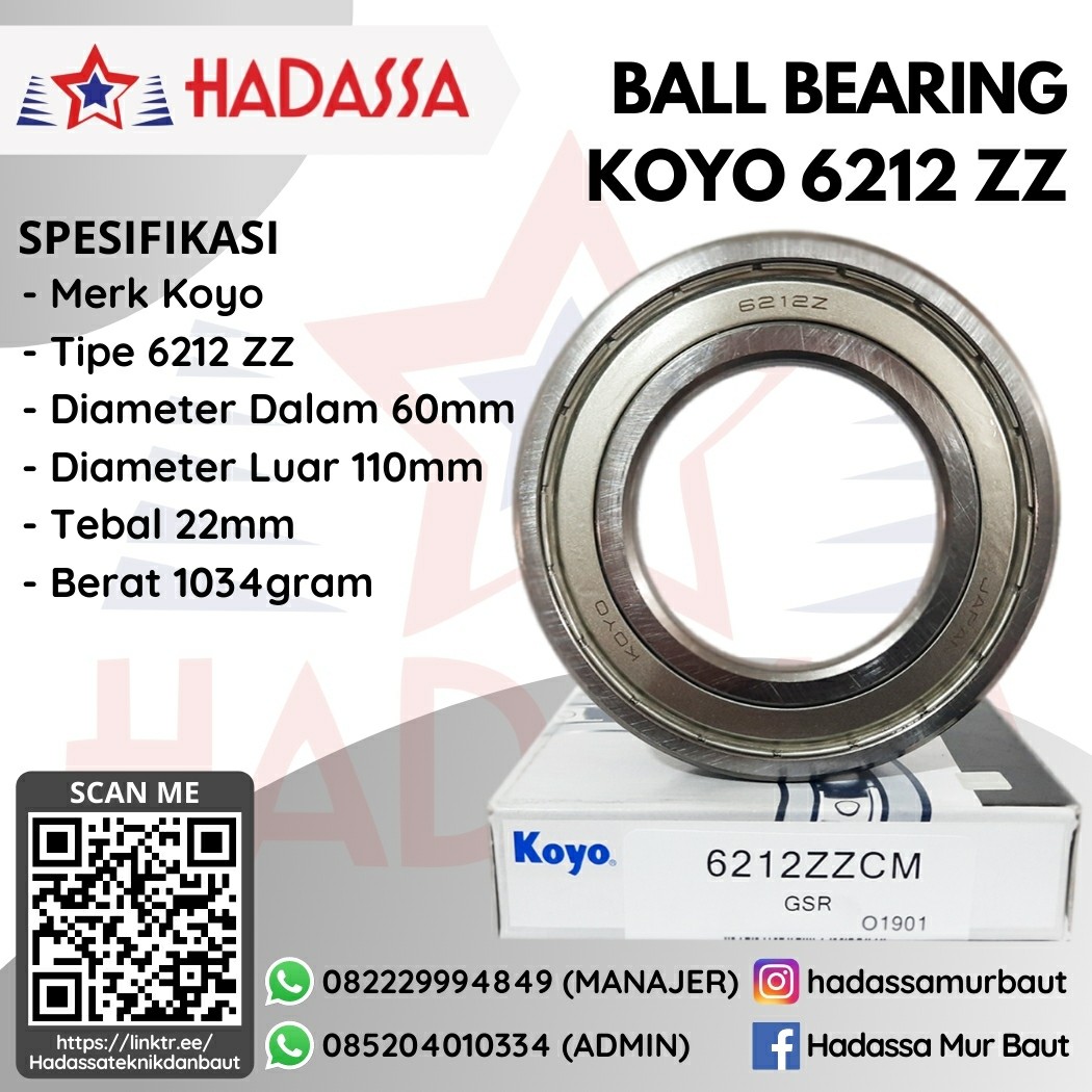 Ball Bearing Koyo 6212 ZZ