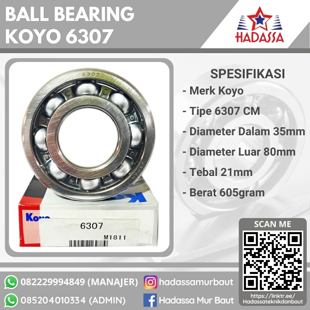 Ball Bearing Koyo 6307