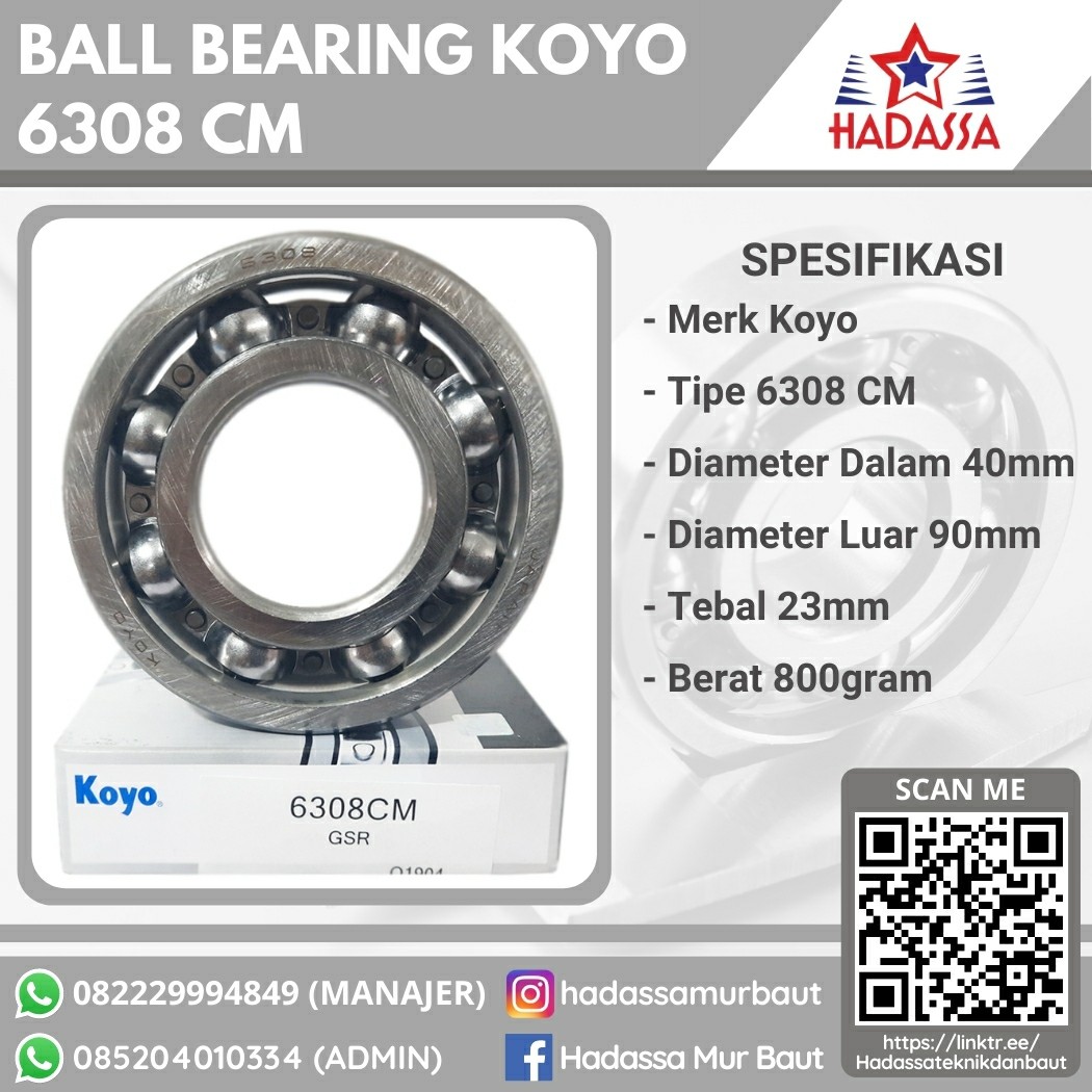 Ball Bearing Koyo 6308 CM