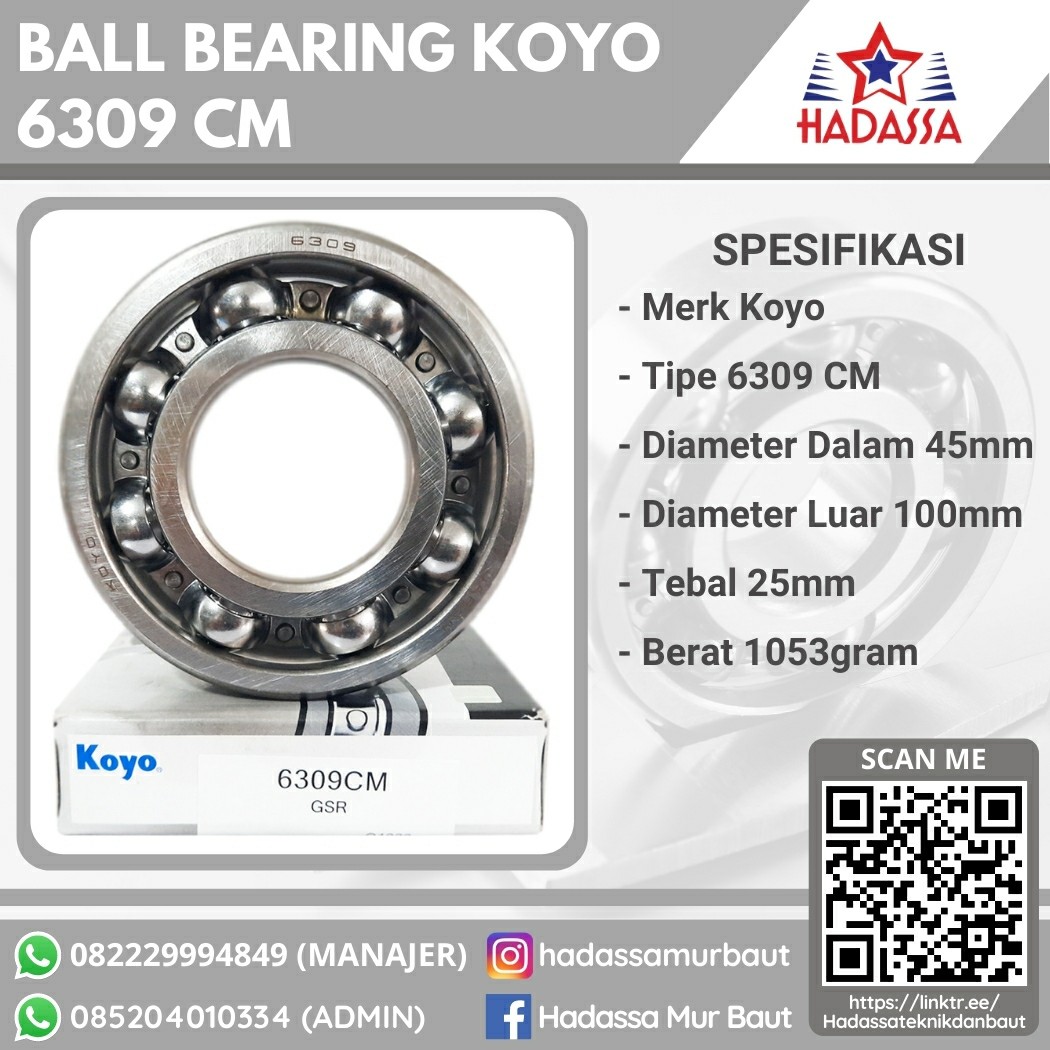 Ball Bearing Koyo 6309 CM