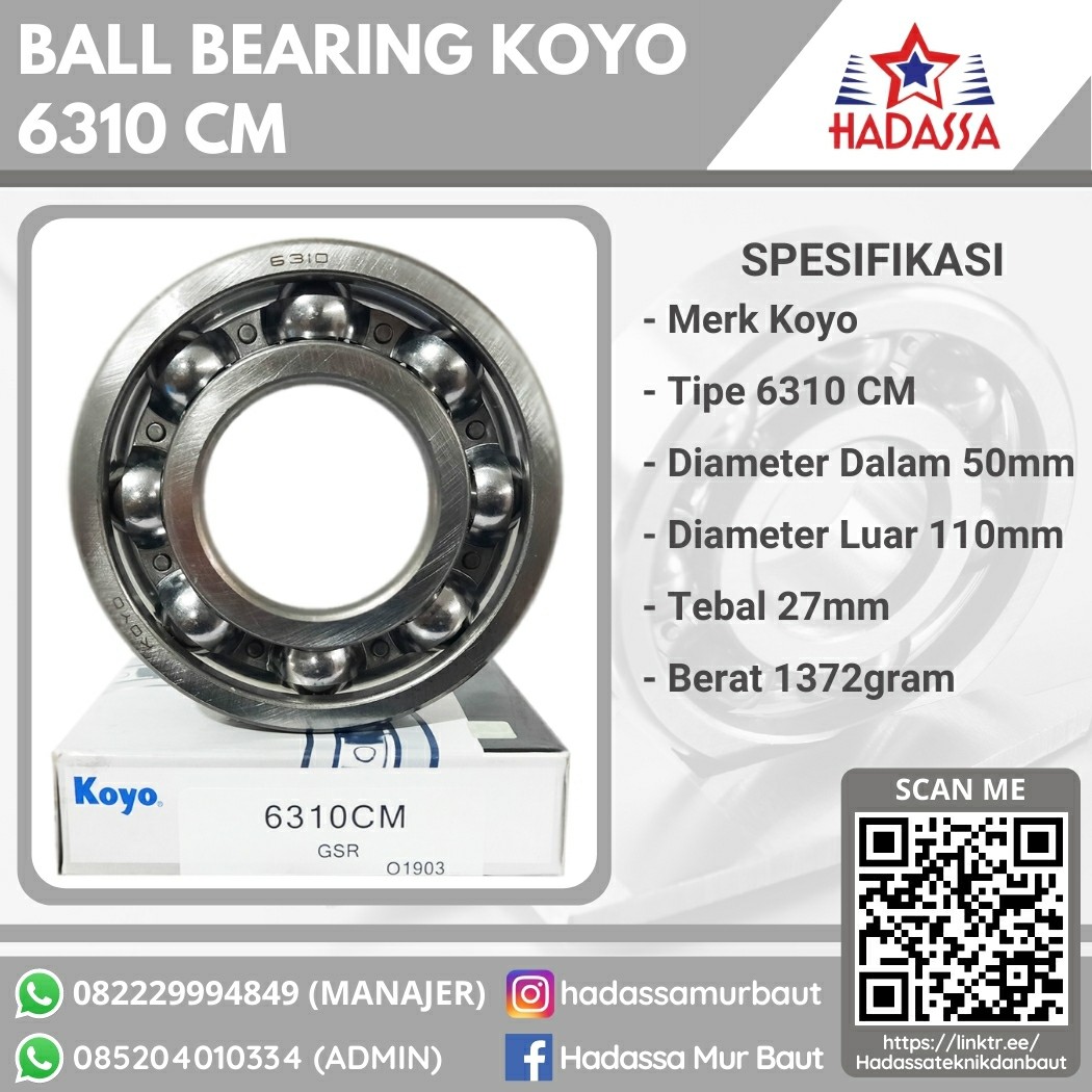 Ball Bearing Koyo 6310 CM