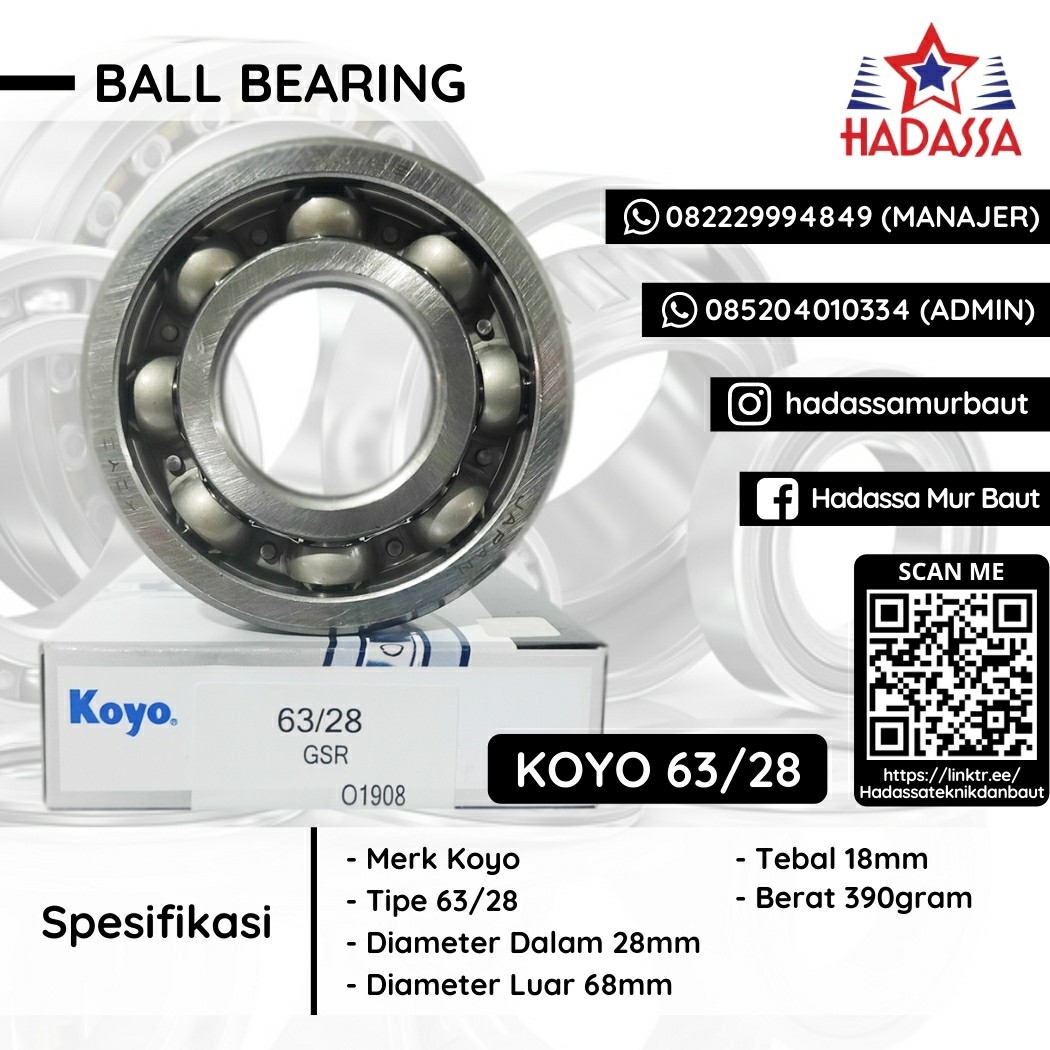 Ball Bearing Koyo 63per28