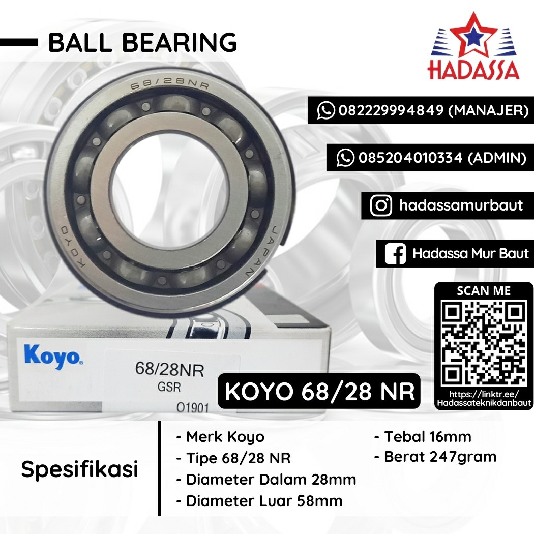 Ball Bearing Koyo 68per28 NR