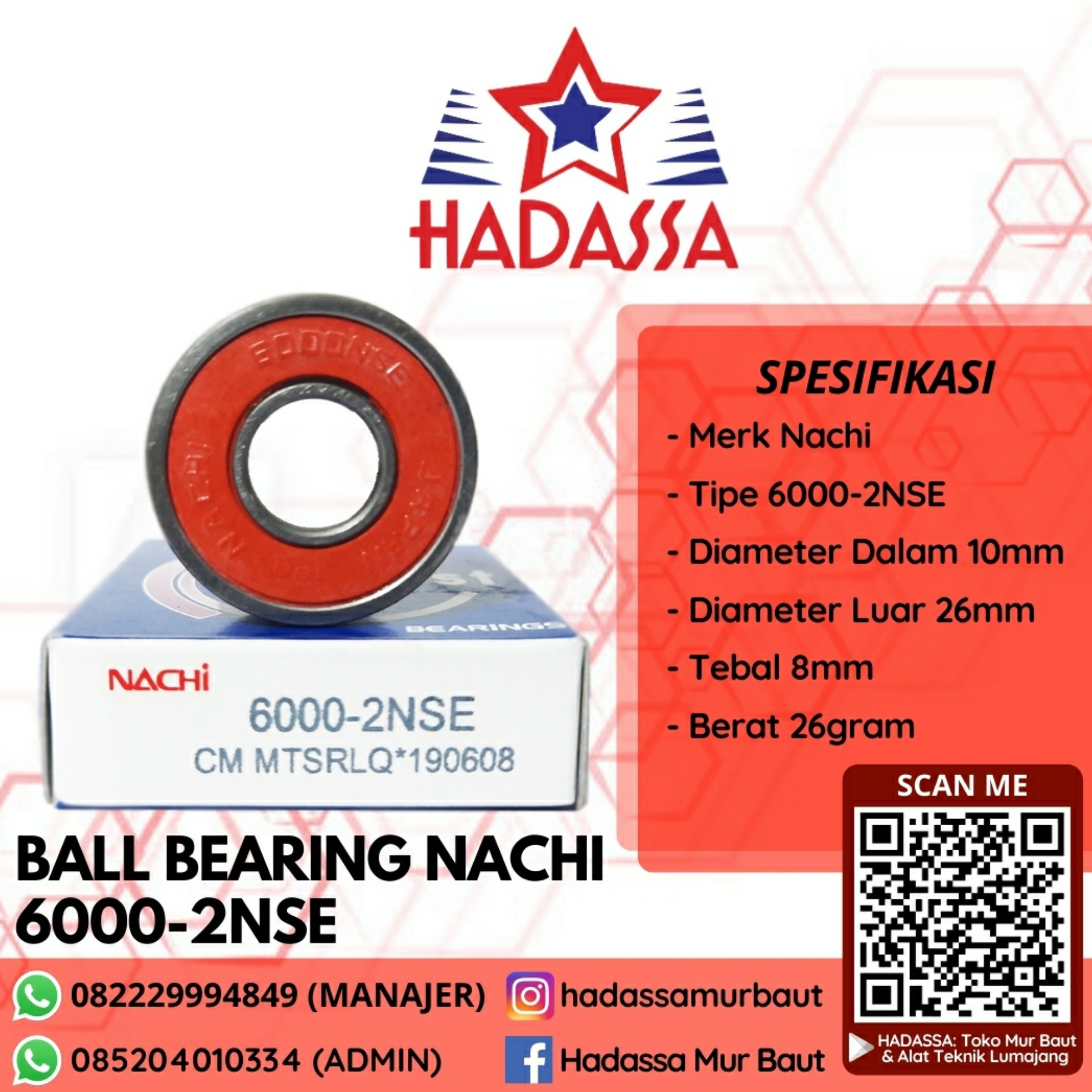 Ball Bearing Nachi 6000-2NSE