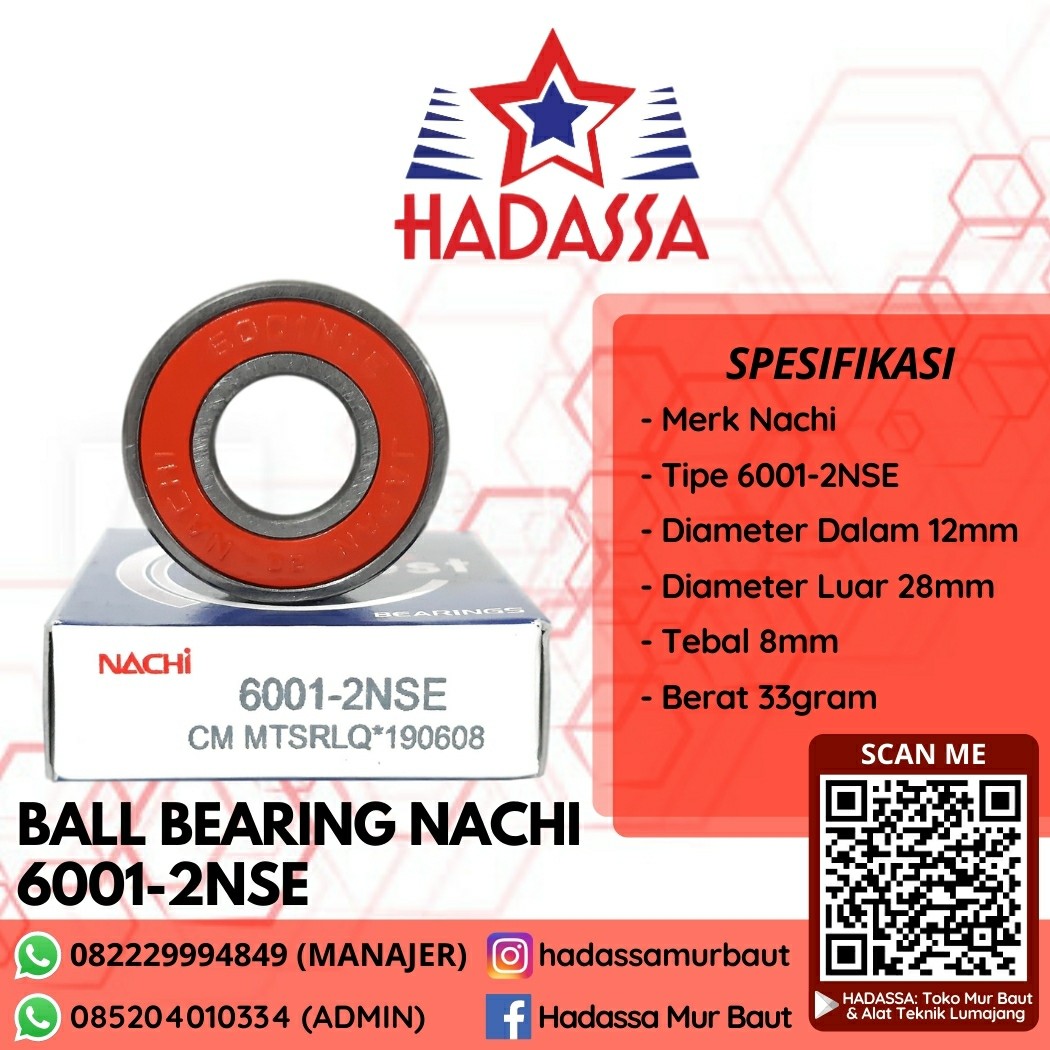 Ball Bearing Nachi 6001-2NSE