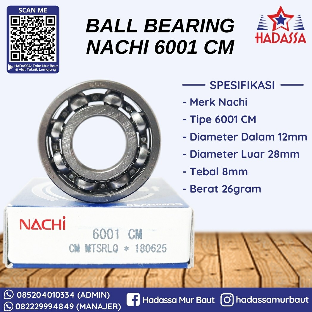 Ball Bearing Nachi 6001 CM