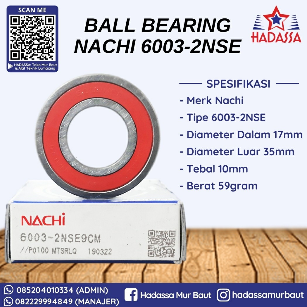 Ball Bearing Nachi 6003-2NSE