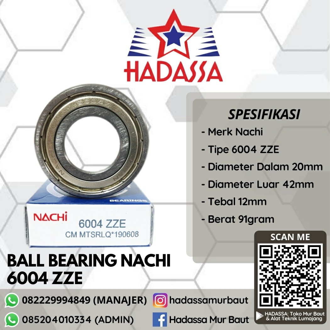 Ball Bearing Nachi 6004 ZZE