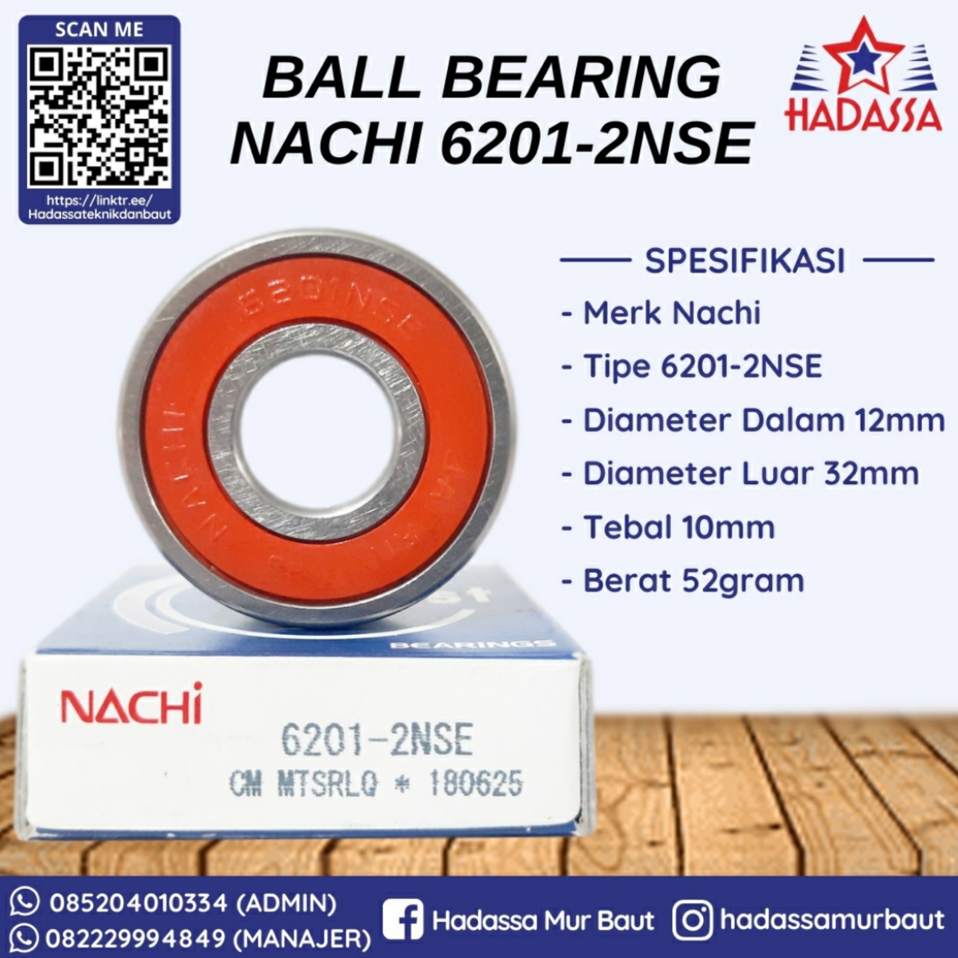 Ball Bearing Nachi 6201-2NSE