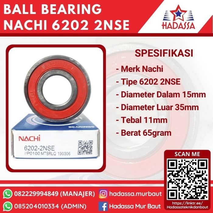 Ball Bearing Nachi 6202 2NSE