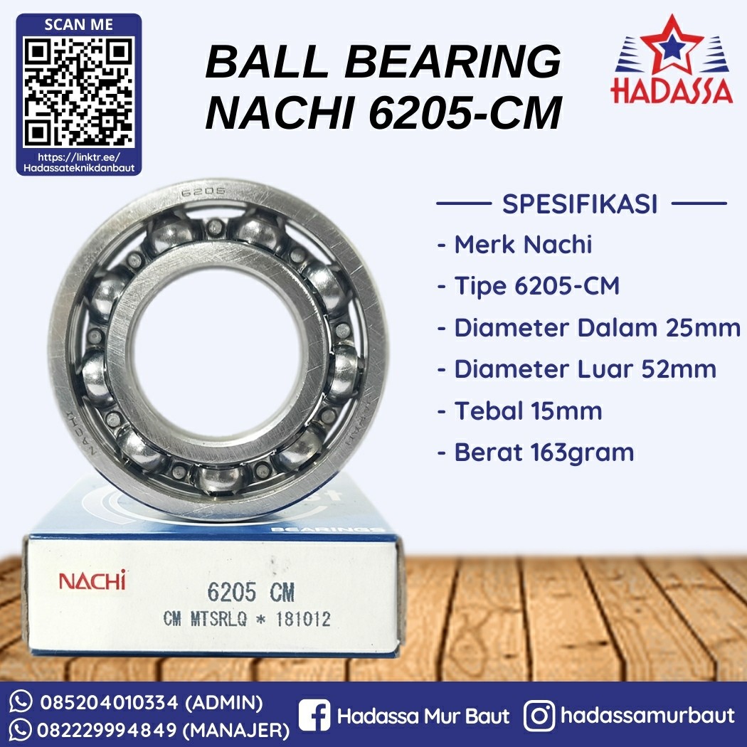 Ball Bearing Nachi 6205-CM