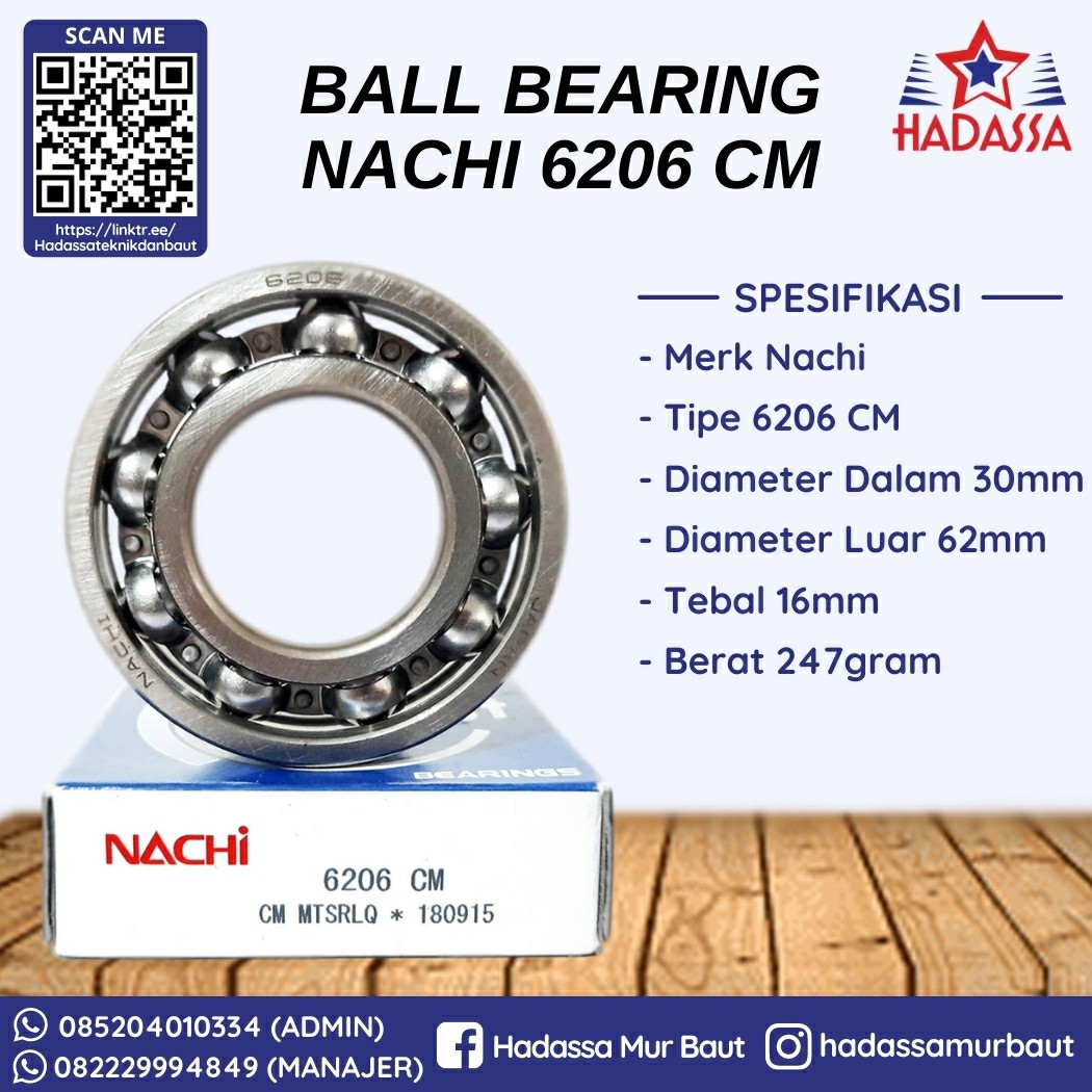 Ball Bearing Nachi 6206 CM