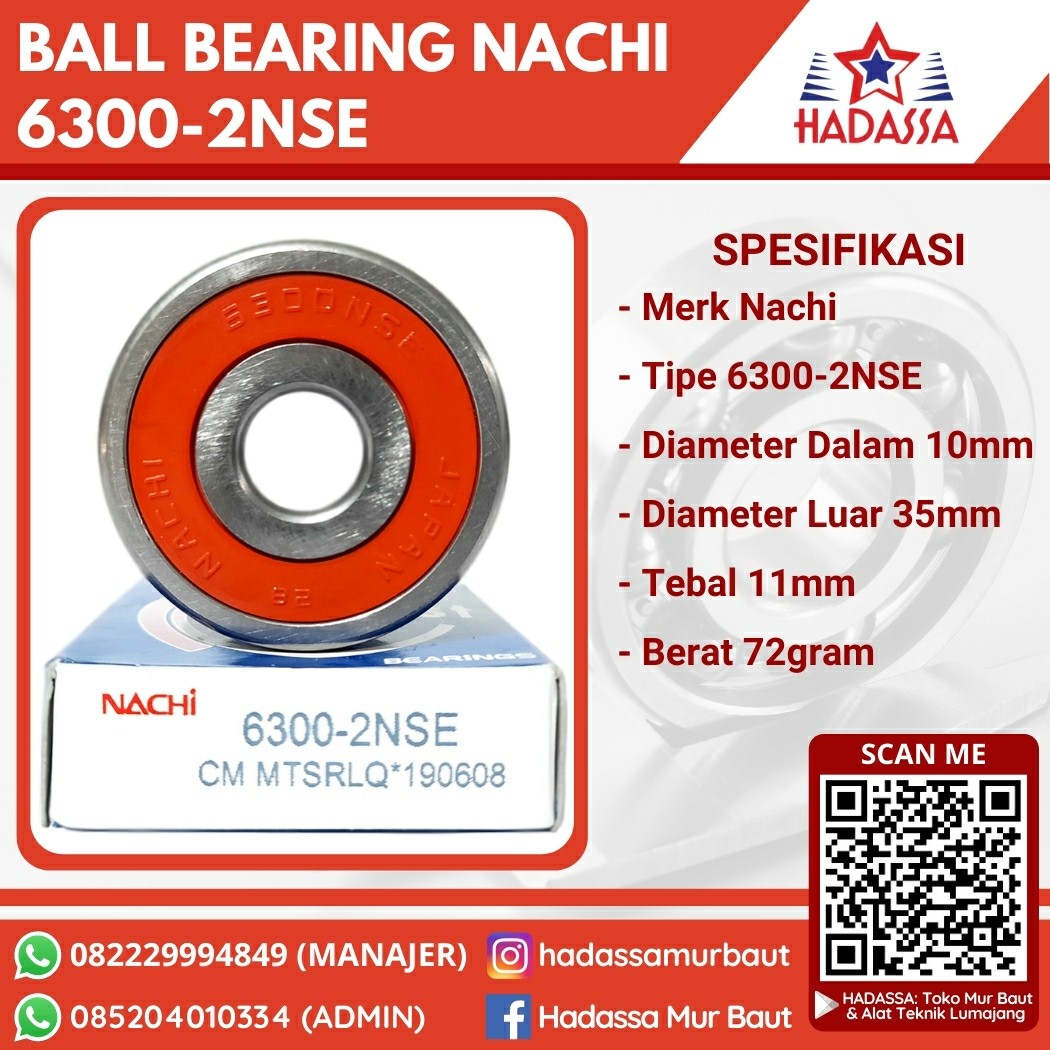 Ball Bearing Nachi 6300-2NSE