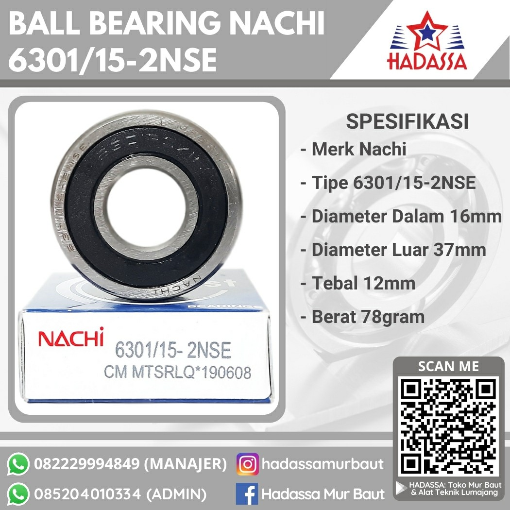 Ball Bearing Nachi 6301per15-2NSE